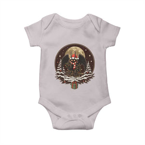 Mothman In Christmas Night Baby Onesie Funny Cryptid Gift TS12 Ice Gray Print Your Wear