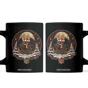 Mothman In Christmas Night Coffee Mug Funny Cryptid Gift TS12 Black Print Your Wear
