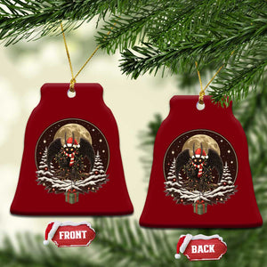 Mothman In Xmas Night Ceramic Ornament Funny Cryptid Gift TS12 Print Your Wear