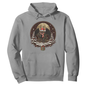 Mothman In Christmas Night Hoodie Funny Cryptid Gift TS12 Sport Gray Print Your Wear