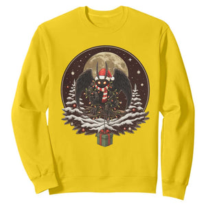Mothman In Christmas Night Sweatshirt Funny Cryptid Gift TS12 Daisy Print Your Wear