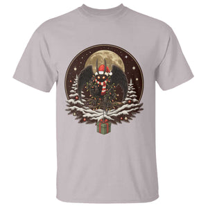 Mothman In Christmas Night T Shirt Funny Cryptid Gift TS12 Ice Gray Print Your Wear
