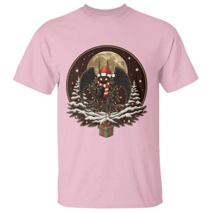 Mothman In Christmas Night T Shirt Funny Cryptid Gift TS12 Light Pink Print Your Wear