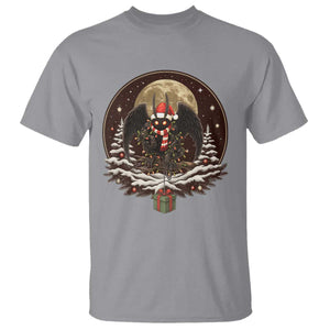 Mothman In Christmas Night T Shirt Funny Cryptid Gift TS12 Sport Gray Print Your Wear