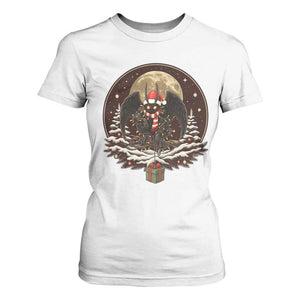 Mothman In Christmas Night T Shirt For Women Funny Cryptid Gift TS12 White Print Your Wear