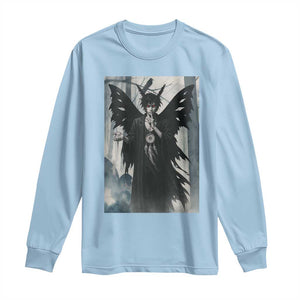Mothman Sandman Long Sleeve Shirt Gothic Horror Fan Gift TS12 Light Blue Print Your Wear