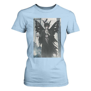 Mothman Sandman T Shirt For Women Gothic Horror Fan Gift TS12 Light Blue Print Your Wear