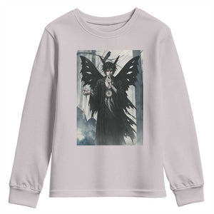 Mothman Sandman Youth Sweatshirt Gothic Horror Fan Gift TS12 Ice Gray Print Your Wear