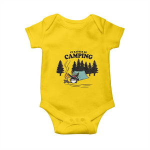Mothman Baby Onesie Id Rather Be Camping Funny Cryptid Gift TS12 Daisy Print Your Wear