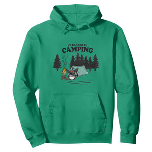Mothman Hoodie Id Rather Be Camping Funny Cryptid Gift TS12 Irish Green Print Your Wear