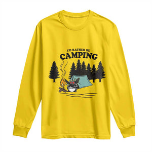 Mothman Long Sleeve Shirt Id Rather Be Camping Funny Cryptid Gift TS12 Daisy Print Your Wear