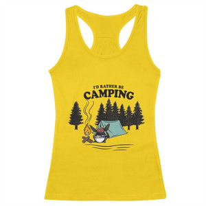Mothman Racerback Tank Top Id Rather Be Camping Funny Cryptid Gift TS12 Daisy Print Your Wear