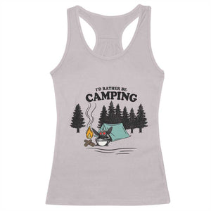 Mothman Racerback Tank Top Id Rather Be Camping Funny Cryptid Gift TS12 Ice Gray Print Your Wear
