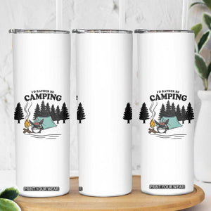 Mothman Skinny Tumbler Id Rather Be Camping Funny Cryptid Gift TS12 Print Your Wear