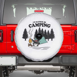 Mothman Spare Tire Cover Id Rather Be Camping Funny Cryptid Gift TS12 White Print Your Wear