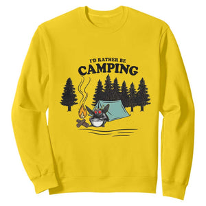 Mothman Sweatshirt Id Rather Be Camping Funny Cryptid Gift TS12 Daisy Print Your Wear