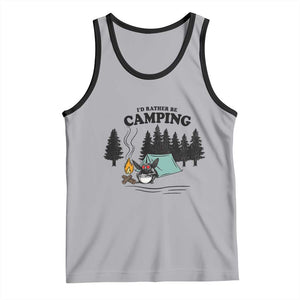 Mothman Tank Top Id Rather Be Camping Funny Cryptid Gift TS12 Athletic Heather Black Print Your Wear
