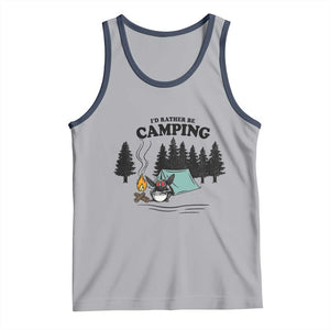 Mothman Tank Top Id Rather Be Camping Funny Cryptid Gift TS12 Athletic Heather Navy Print Your Wear