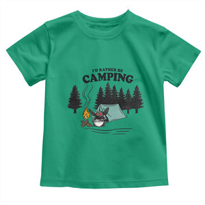 Mothman Toddler T Shirt Id Rather Be Camping Funny Cryptid Gift TS12 Irish Green Print Your Wear