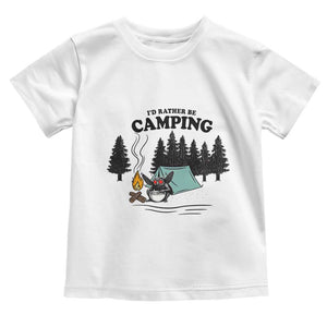 Mothman Toddler T Shirt Id Rather Be Camping Funny Cryptid Gift TS12 White Print Your Wear