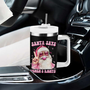Funny Santa Says Womens Rights Tumbler With Handle Feminist Activist Christmas Gift - Print Your Wear