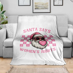 Funny Feminist Activist Christmas Throw Blanket Santa Says Womens Rights TS12 Print Your Wear