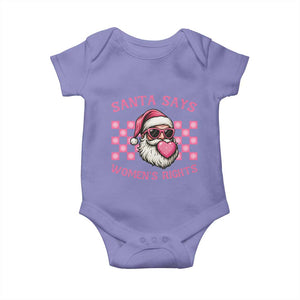 Funny Feminist Activist Christmas Baby Onesie Santa Says Womens Rights TS12 Violet Print Your Wear