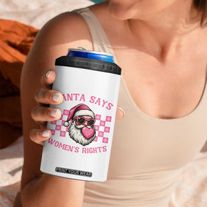 Funny Feminist Activist Christmas 4 in 1 Can Cooler Tumbler Santa Says Womens Rights TS12 Print Your Wear