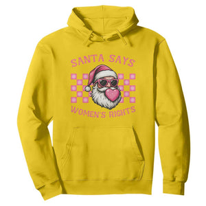 Funny Feminist Activist Christmas Hoodie Santa Says Womens Rights - Print Your Wear