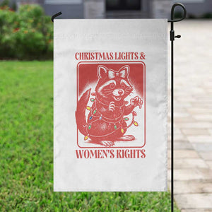 Christmas Lights And Womens Rights Garden Flag Raccoon Female Rage Holiday Gift TS12 Print Your Wear