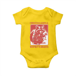 Christmas Lights And Womens Rights Baby Onesie Raccoon Female Rage Holiday Gift TS12 Daisy Print Your Wear