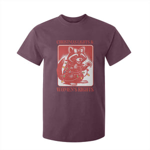 Christmas Lights And Womens Rights T Shirt For Kid Raccoon Female Rage Holiday Gift TS12 Maroon Print Your Wear