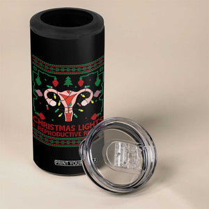 Christmas Lights And Reproductive Rights 4 in 1 Can Cooler Tumbler Xmas Feminist Supporter Gift TS12 Print Your Wear