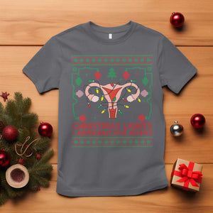 Christmas Lights And Reproductive Rights T Shirt Xmas Feminist Supporter Gift TS12 Charcoal Print Your Wear