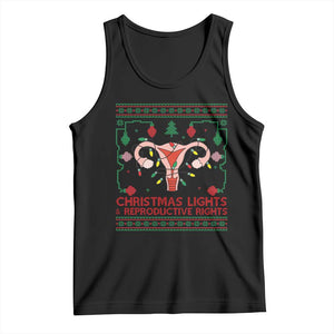 Christmas Lights And Reproductive Rights Tank Top Xmas Feminist Supporter Gift TS12 Black Print Your Wear
