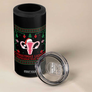 Christmas Lights And Reproductive Rights Ugly Christmas 4 in 1 Can Cooler Tumbler Feminist Holiday Gift TS12 Print Your Wear