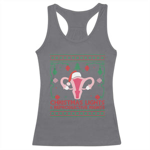 Christmas Lights And Reproductive Rights Ugly Christmas Racerback Tank Top Feminist Holiday Gift TS12 Charcoal Print Your Wear