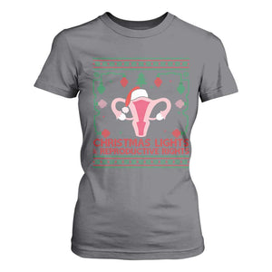 Christmas Lights And Reproductive Rights Ugly Christmas T Shirt For Women Feminist Holiday Gift TS12 Charcoal Print Your Wear