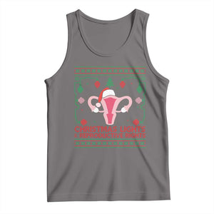 Christmas Lights And Reproductive Rights Ugly Christmas Tank Top Feminist Holiday Gift TS12 Deep Heather Print Your Wear