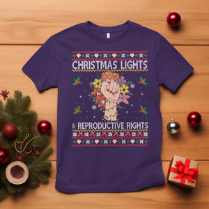 Funny Feminist Lights And Reproductive Rights T Shirt Ugly Christmas Gift TS12 Purple Print Your Wear