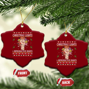 Funny Feminist Lights And Reproductive Rights Ceramic Ornament Ugly Christmas Gift TS12 Print Your Wear