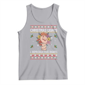 Funny Feminist Lights And Reproductive Rights Tank Top Ugly Christmas Gift TS12 Athletic Heather Print Your Wear