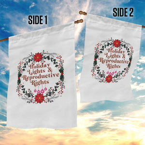 Holiday Lights And Reproductive Rights Garden Flag Funny Feminist Christmas Gift TS12 Print Your Wear