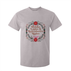 Holiday Lights And Reproductive Rights T Shirt For Kid Funny Feminist Christmas Gift TS12 Ice Gray Print Your Wear