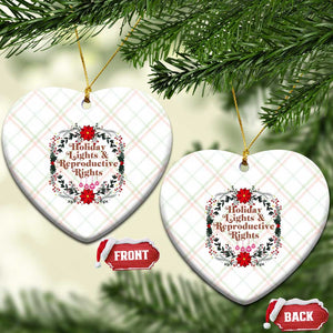 Holiday Lights And Reproductive Rights Ceramic Ornament Funny Feminist Christmas Gift TS12 Print Your Wear