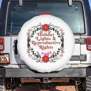 Holiday Lights And Reproductive Rights Spare Tire Cover Funny Feminist Christmas Gift TS12 No hole White Print Your Wear