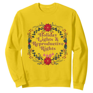 Holiday Lights And Reproductive Rights Sweatshirt Funny Feminist Christmas Gift TS12 Daisy Print Your Wear