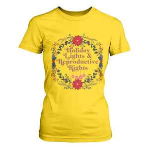 Holiday Lights And Reproductive Rights T Shirt For Women Funny Feminist Christmas Gift TS12 Daisy Print Your Wear