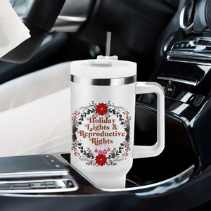 Holiday Lights And Reproductive Rights Tumbler With Handle Funny Feminist Christmas Gift TS12 Print Your Wear