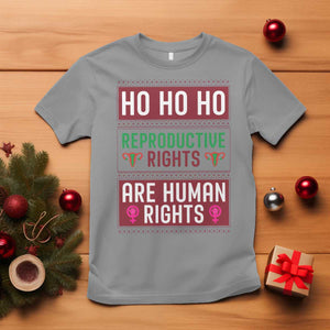 Funny Christmas Feminist Gift T Shirt Reproductive Rights Are Human Rights TS12 Sport Gray Print Your Wear